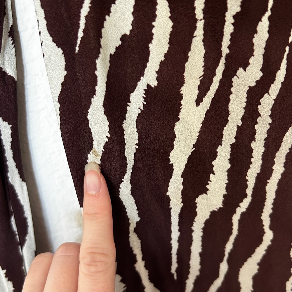 Realisation Par Gia Long Sleeve Silk Zebra Maxi Dress Animal - Picture 12 of 13
